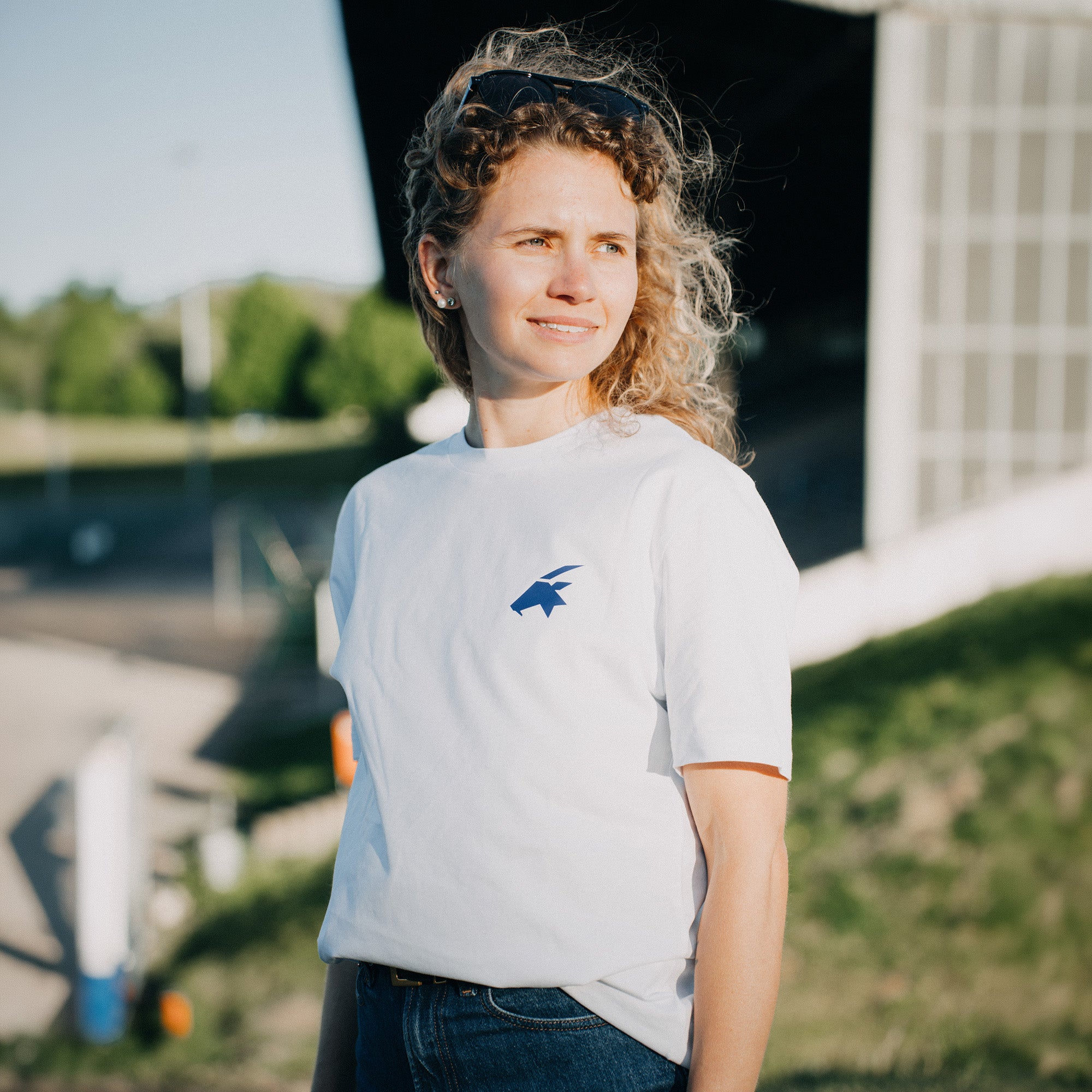 GOATRICIANI Shirt - Nr. 41 - Blau auf Weiß