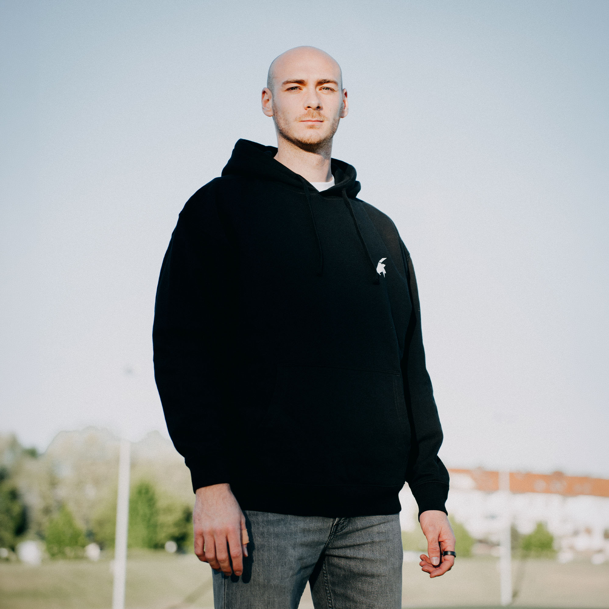 GOATRICIANI Hoodie - Ziege - Weiß auf Schwarz